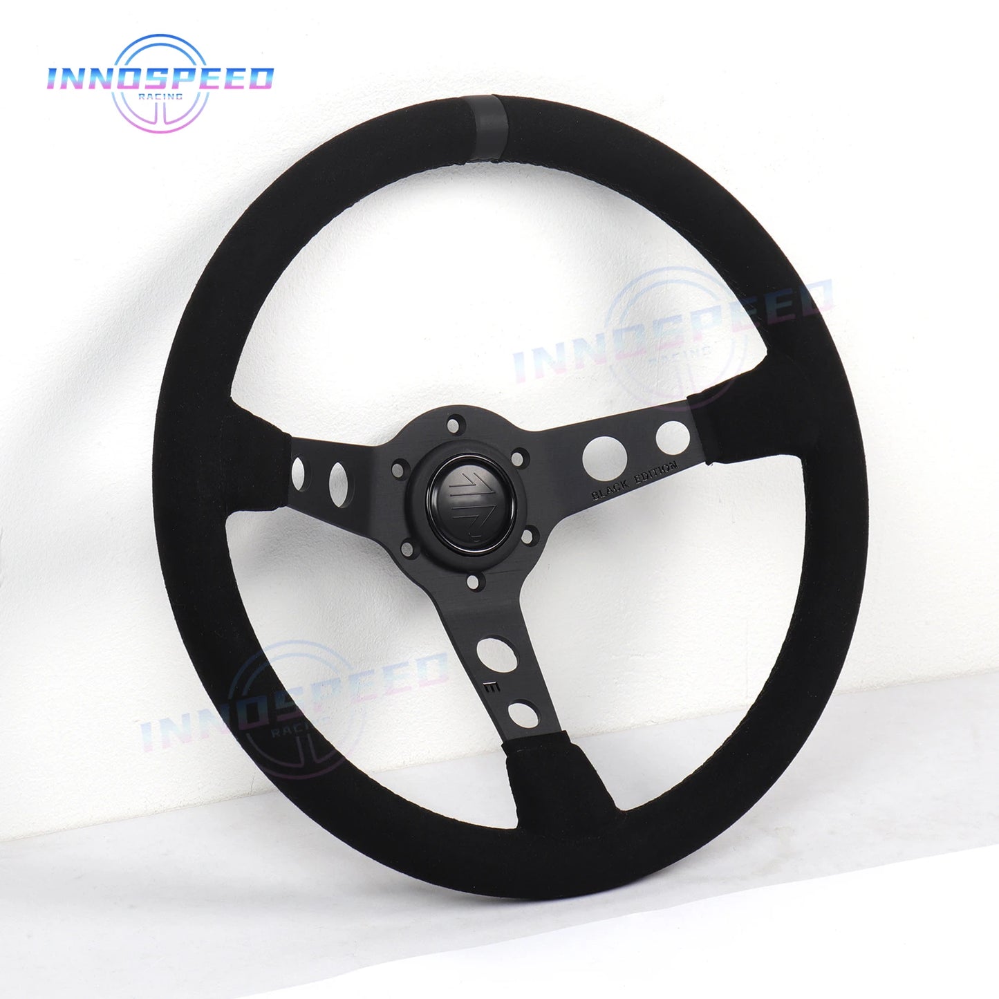 350mm 14Inch car steering wheel suede leather
