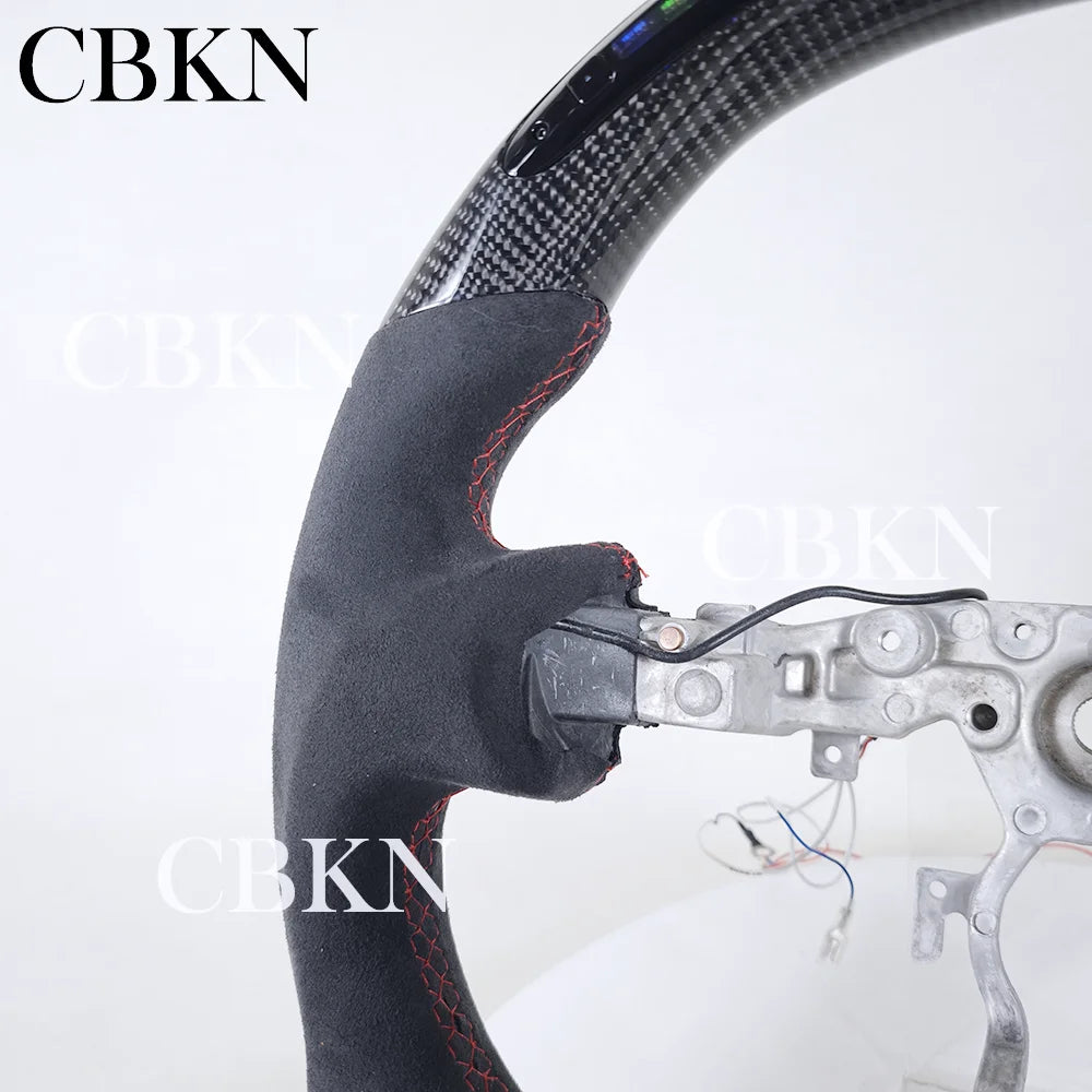 370z LED RPM Carbon Fiber Steering Wheel Leather Steering Wheel