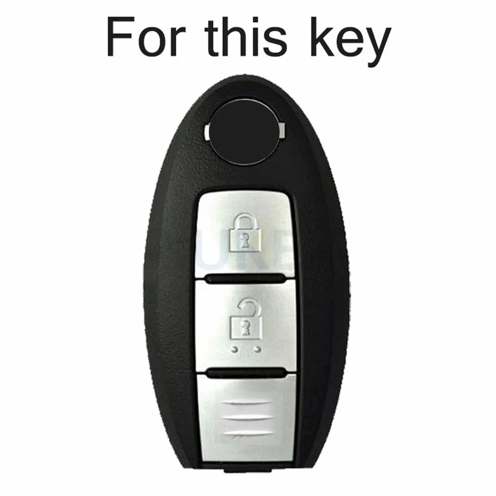 Carbon Fiber Style Remote Key Shell Case For Nissan