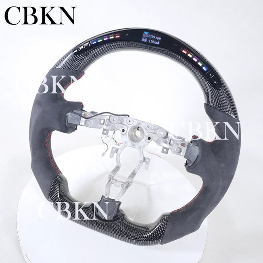 370z LED RPM Carbon Fiber Steering Wheel Leather Steering Wheel