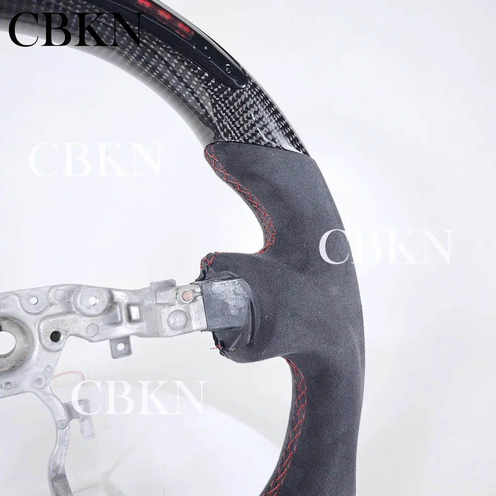 370z LED RPM Carbon Fiber Steering Wheel Leather Steering Wheel
